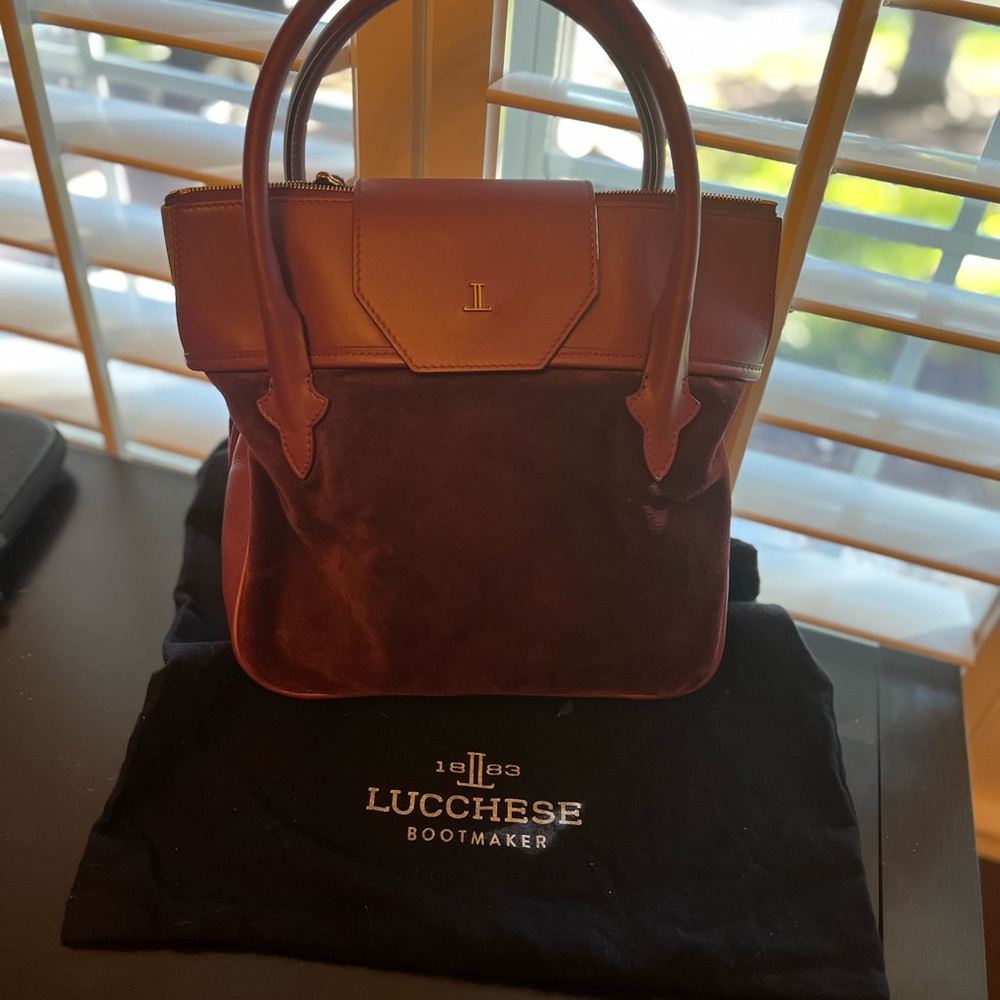 Lucchese Two-Tone Leather Handbag